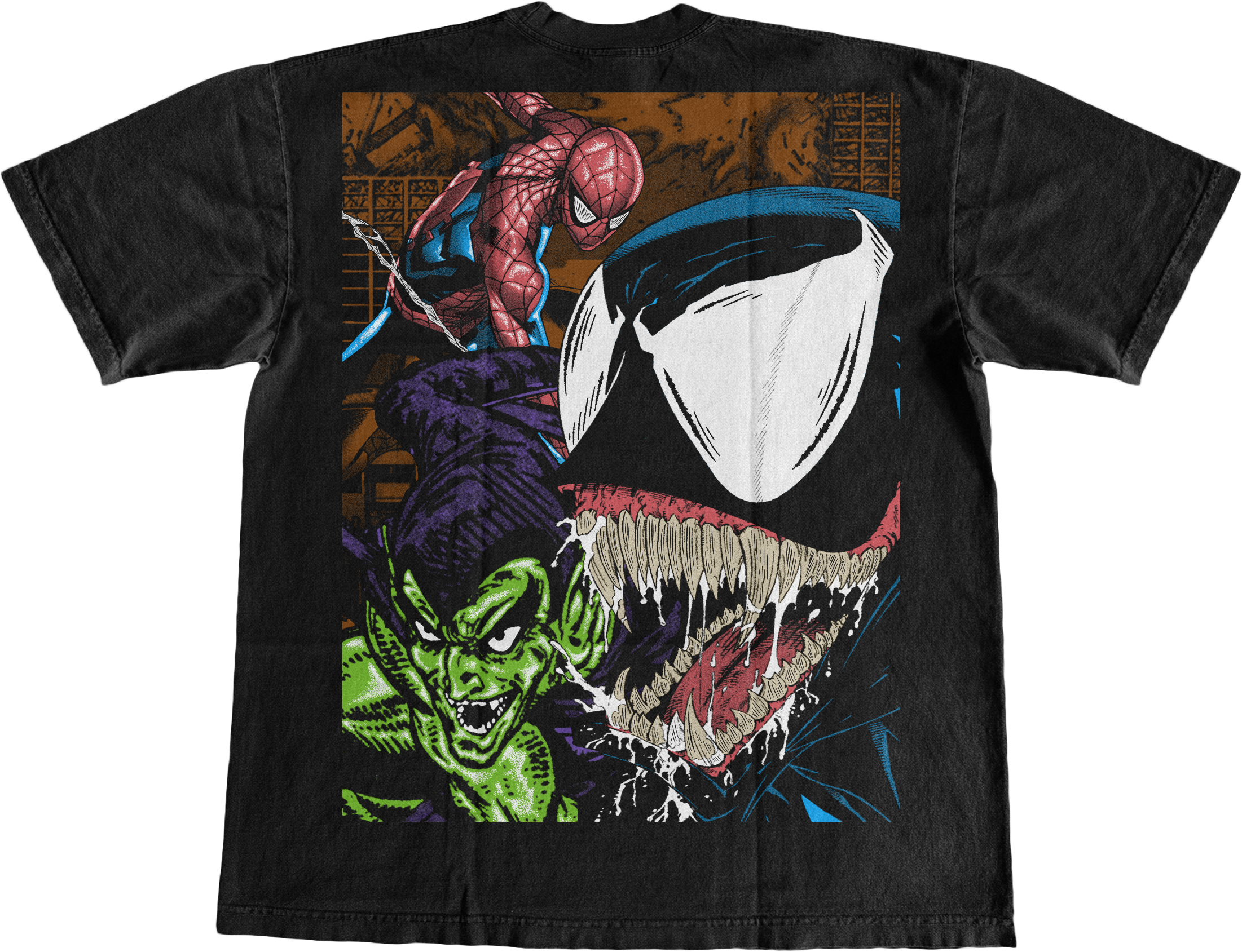 VINTAGE SPIDEY VS VILLAINS THRIFT TEE