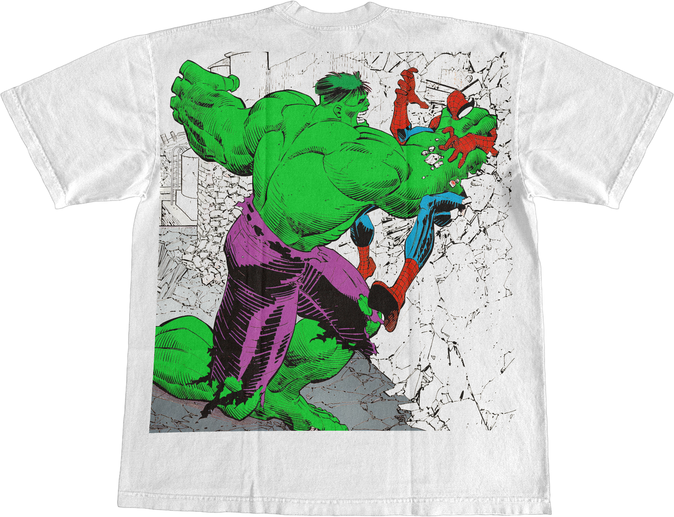 VINTAGE SPIDEY VS HULK THRIFT TEE